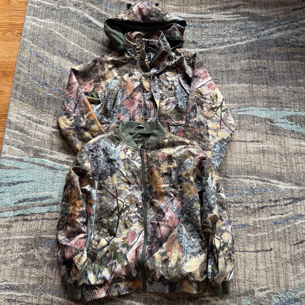 Men's King's Camo 3-In-1 Mountain Camouflage Hunting Outdoor Bomber Jacket Sz M